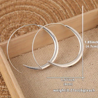 Handcrafted Retro Boho Copper Hoop Earrings