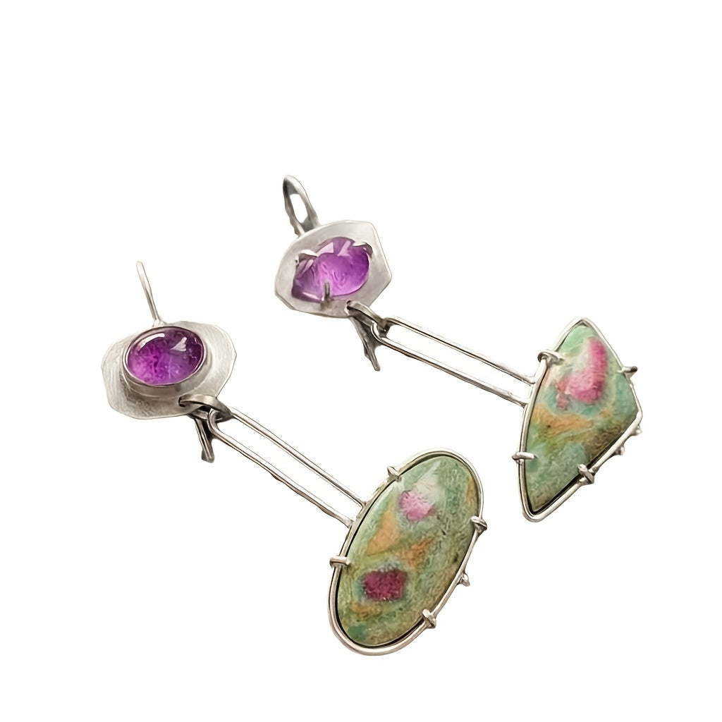 Bohemian Irregular Geometric Enamel Colorful Earrings