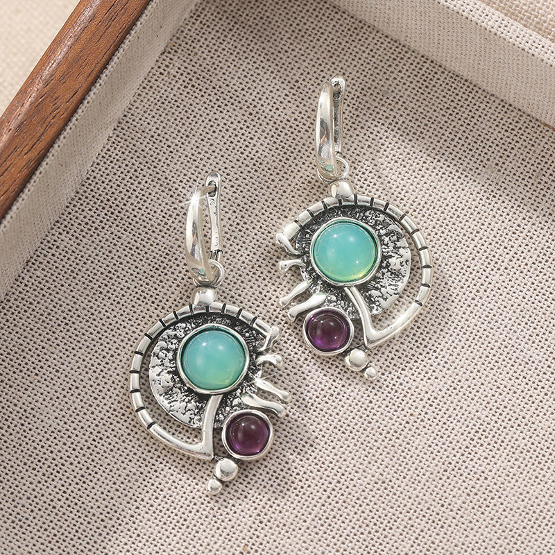 Elegant Bohemian Resin Stone Earrings