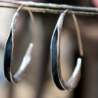 Handcrafted Retro Boho Copper Hoop Earrings