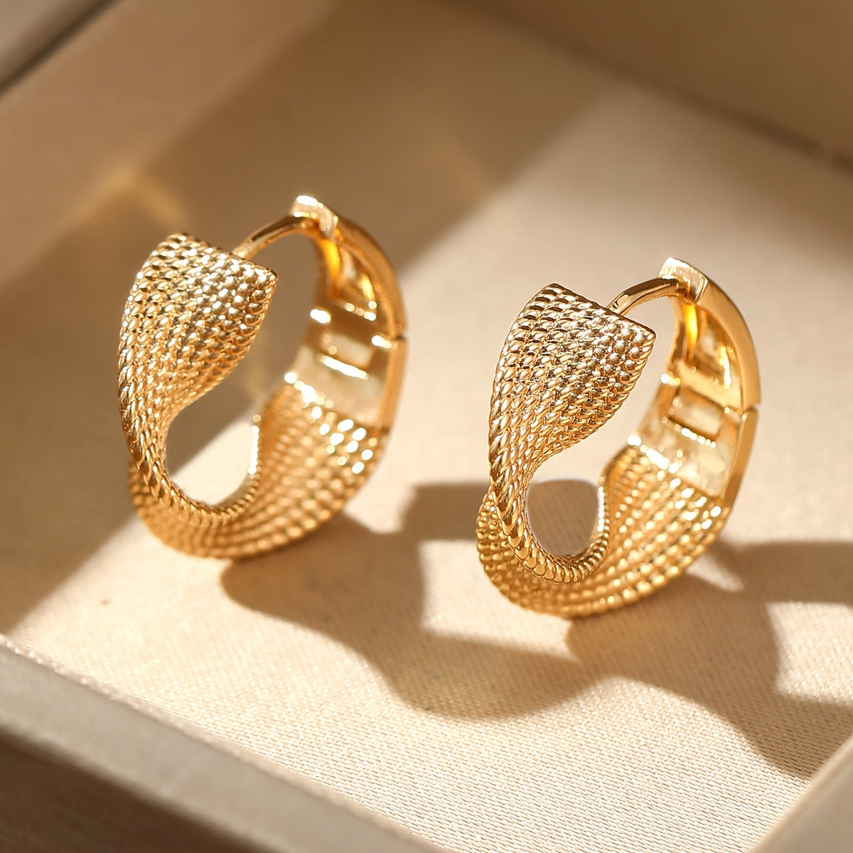 Textured Hoop Earrings