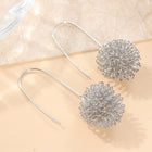 Handcrafted Silver Wire Flower Drop Earrings