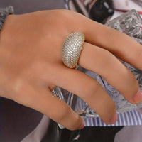 Elegant Cubic Zirconia Dome Ring