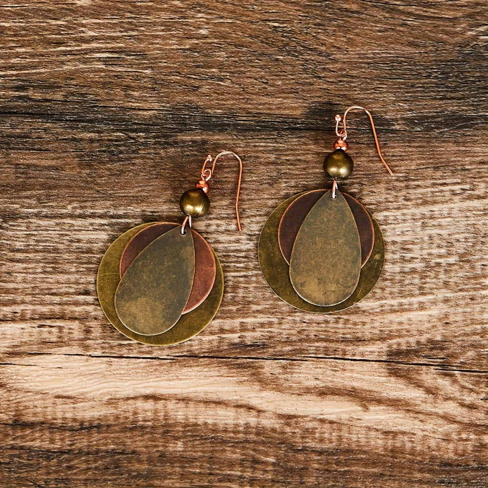 Bohemian Round Water Drop Shape Dangle Earrings