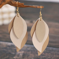 Vintage Layered Ivory Petal Lightweight Drop Earrings