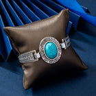 Vintage Turquoise Accent Vintage Silver Bracelet