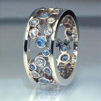 Elegant Sparkling Cubic Zirconia Silver Plating Band Ring