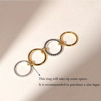 Minimalist Gold Plated Stackable Ring Set with Zirconia Accents