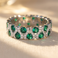 Vintage Gold Plated Green Zirconia Star Ring