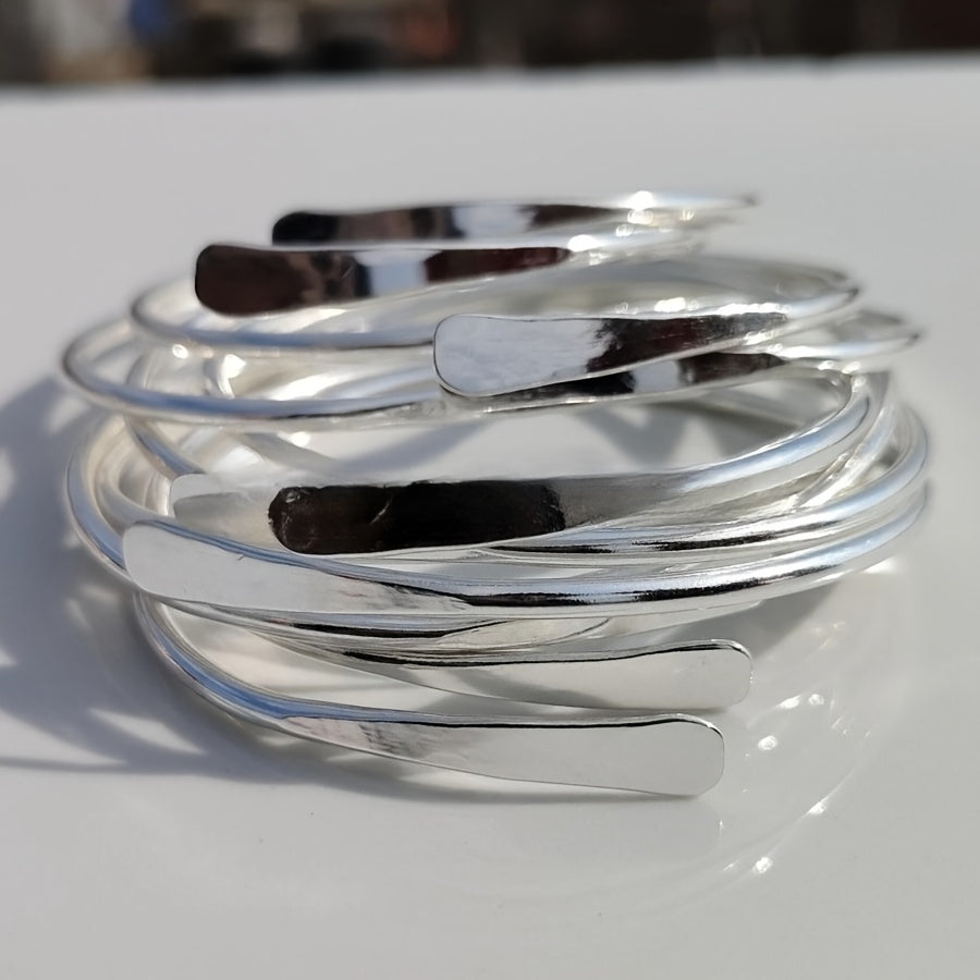 Vintage Bohemian Style Wide Cuff Stackable Bracelet