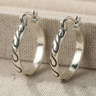 Vintage Textured Boho Hoop Earrings
