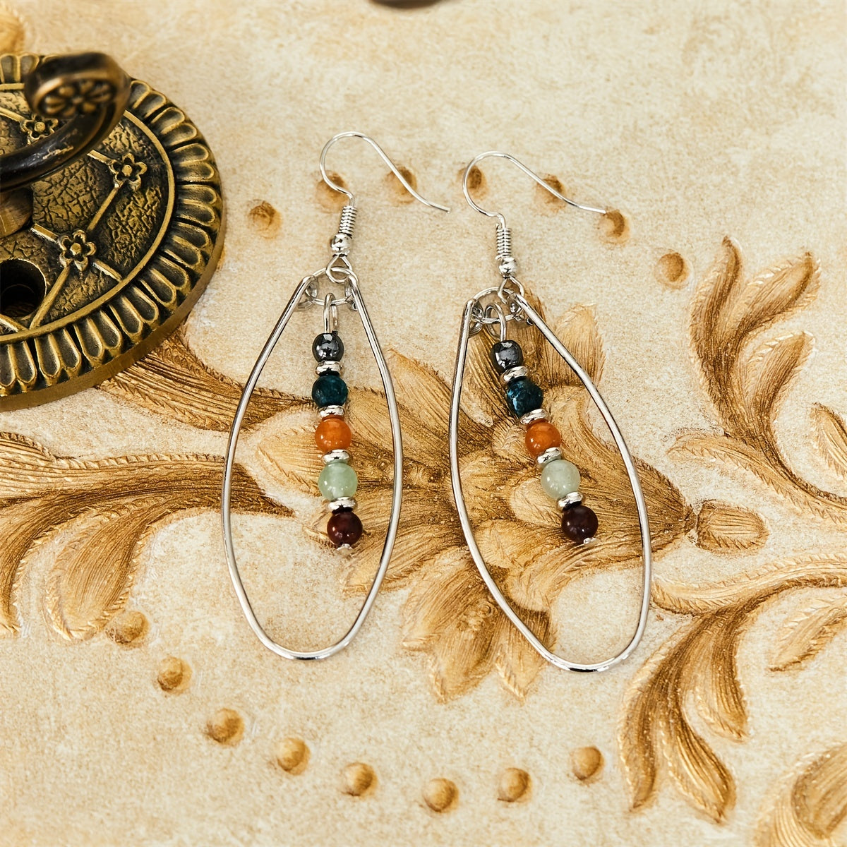 Boho Simple Beaded Teardrop Earrings