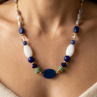 Elegant Geometric Irregular Bead Necklace