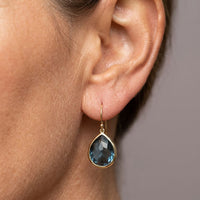 Azura Vintage Blue Crystal Drop Earrings