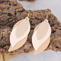 Vintage Layered Ivory Petal Lightweight Drop Earrings