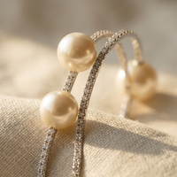 Modern Pearl Open Cuff Bracelet