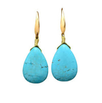 Elegant Vintage Turquoise Teardrop Earrings