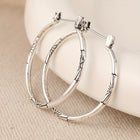 Vintage Artisan Floral Hoop Earrings