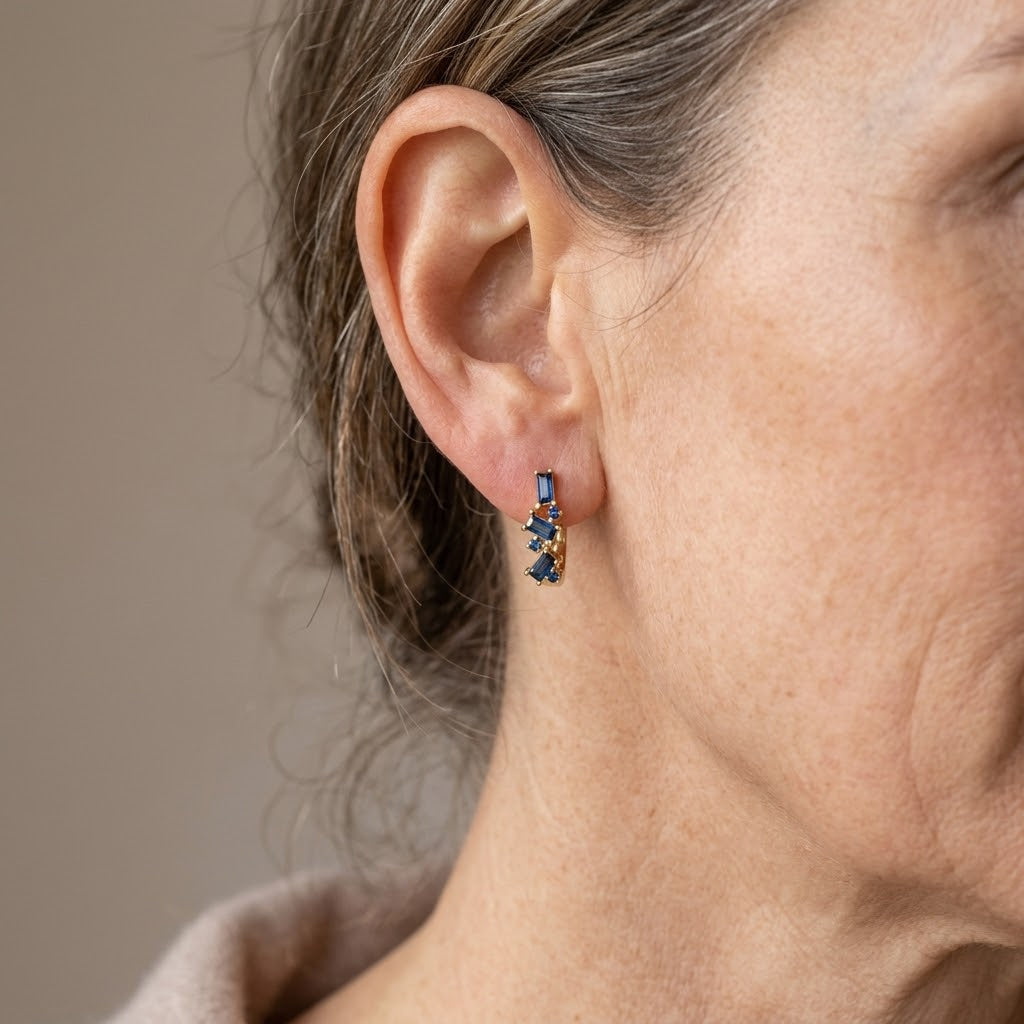 Simple U-Shaped Gold Hoop Earrings