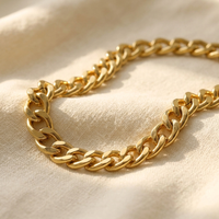 Golden Geometric Chain Necklace