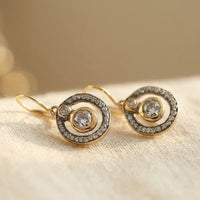 Celestine Gold & Zirconia Drop Earrings