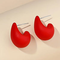 Minimalist Gold C-Shape Sculptural Stud Earrings