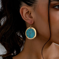 Vintage Style Bohemian Round Turquoise Earrings
