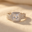 Vintage Synthetic Zirconia Textured Ring