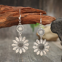 Vintage Bohemian Sunflower Drop Earrings