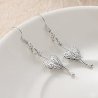 Bohemian Heart Shaped Irregular Plant Leaf Dangle Earrings