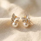 French Minimalist Glass Stud Earrings