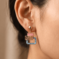 Geometric Square Hollow Jewelry Set