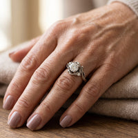 Seraphine Silver Branch Ring with Luminous Zirconia
