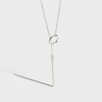 Modern Gold Y-Drop Necklace in Stainless Steel