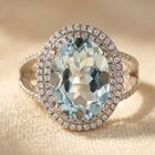 Vintage Aquamarine Oval Ring