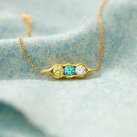 Personalized Peas in a Pod Birthstone Bracelet