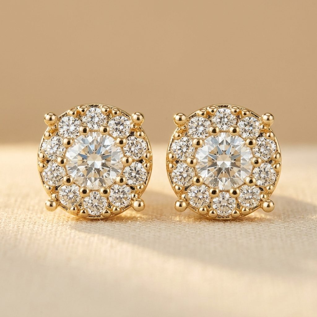 Zirconia Stud Earrings