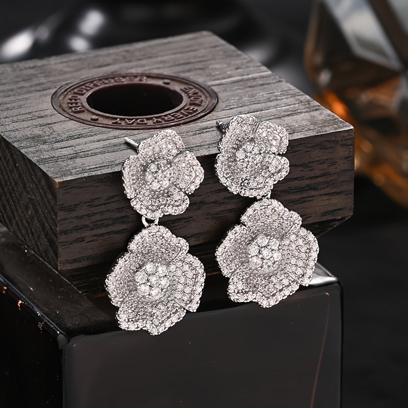 Elegant Boho Style Zirconia Inlay Stud Earrings