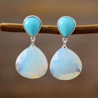 Bohemian Opal Waterdrop Dangle Earrings