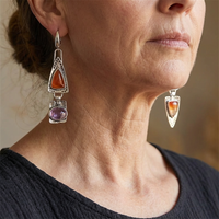 Elegant Rhinestone & Silver Plated Statement Earrings