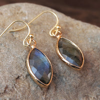 Vintage Style Labradorite Dangle Earrings