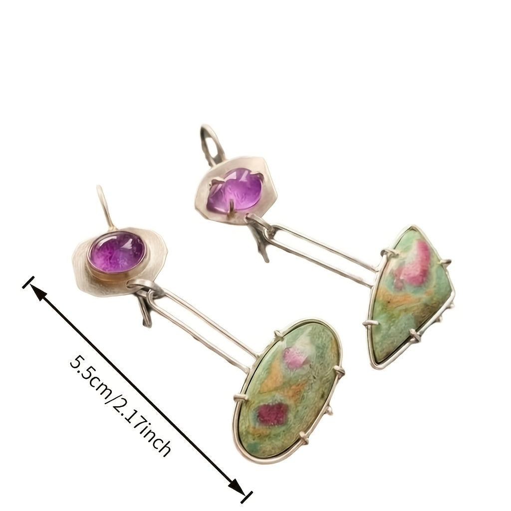 Bohemian Irregular Geometric Enamel Colorful Earrings