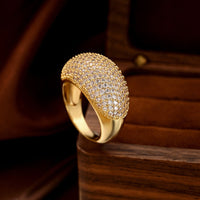 Elegant Cubic Zirconia Dome Ring