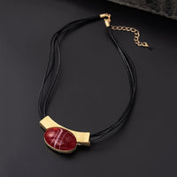 Elegant Bohemian Gemstone Gold Plated Necklace