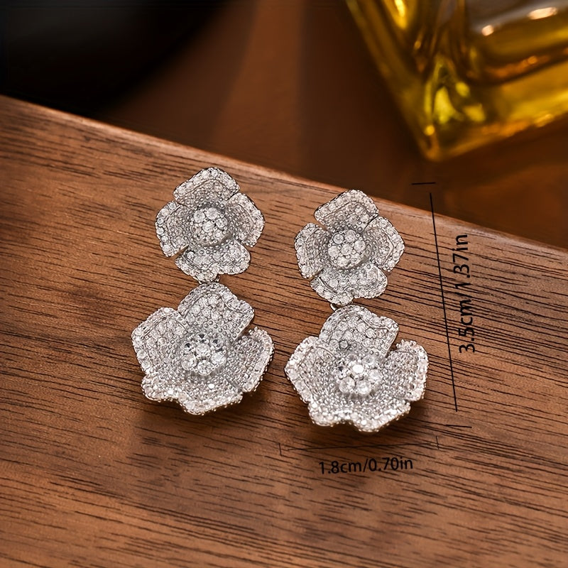 Elegant Boho Style Zirconia Inlay Stud Earrings