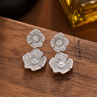Elegant Boho Style Zirconia Inlay Stud Earrings