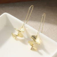 Modern Gold Sculptural Drop Earrings