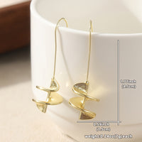 Modern Gold Sculptural Drop Earrings
