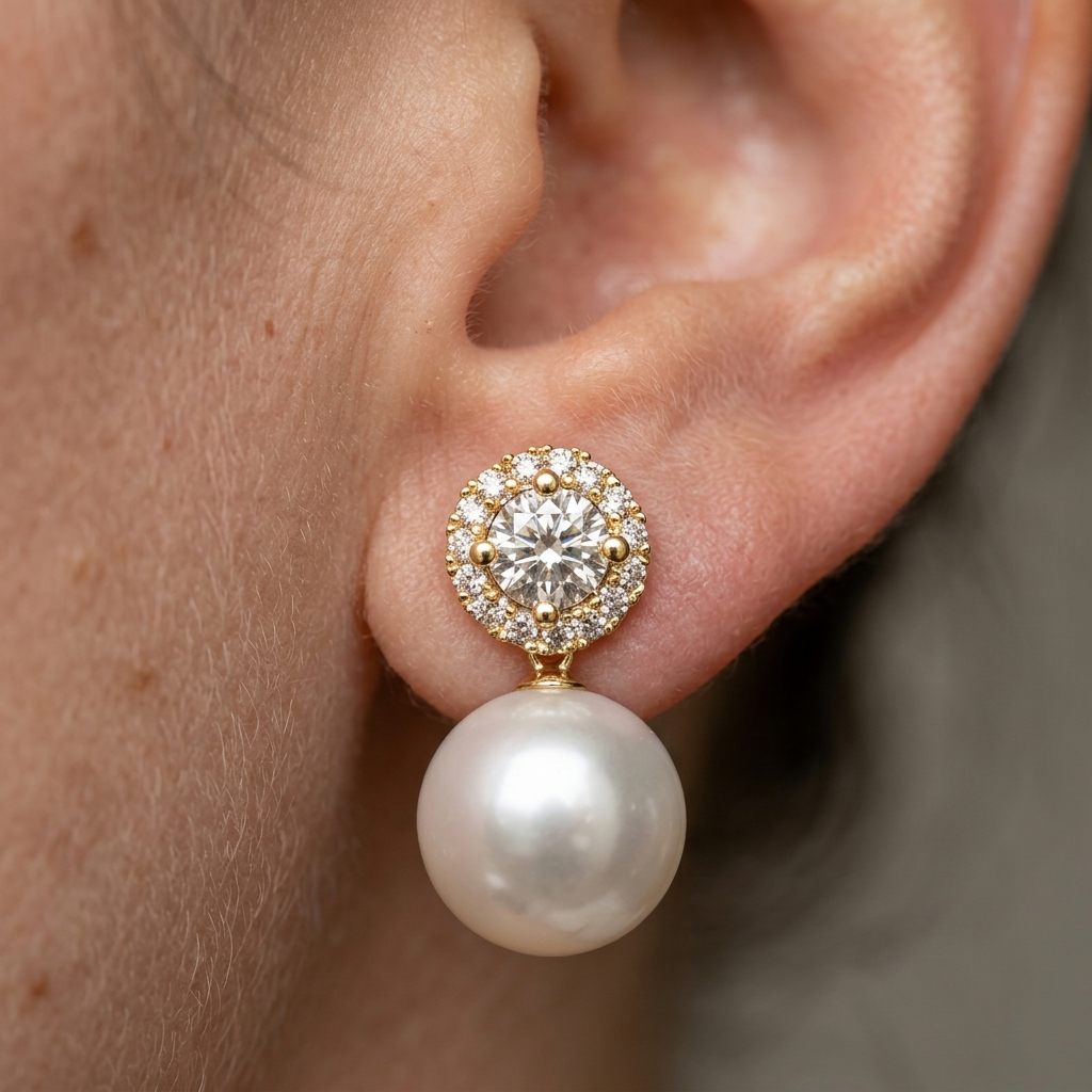 Vintage Pearl Stud Earrings