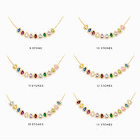 Tears of Joy Teardrop Family Birthstone Necklace